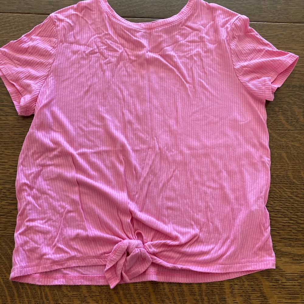 Pink Old Navy Tie Front Top